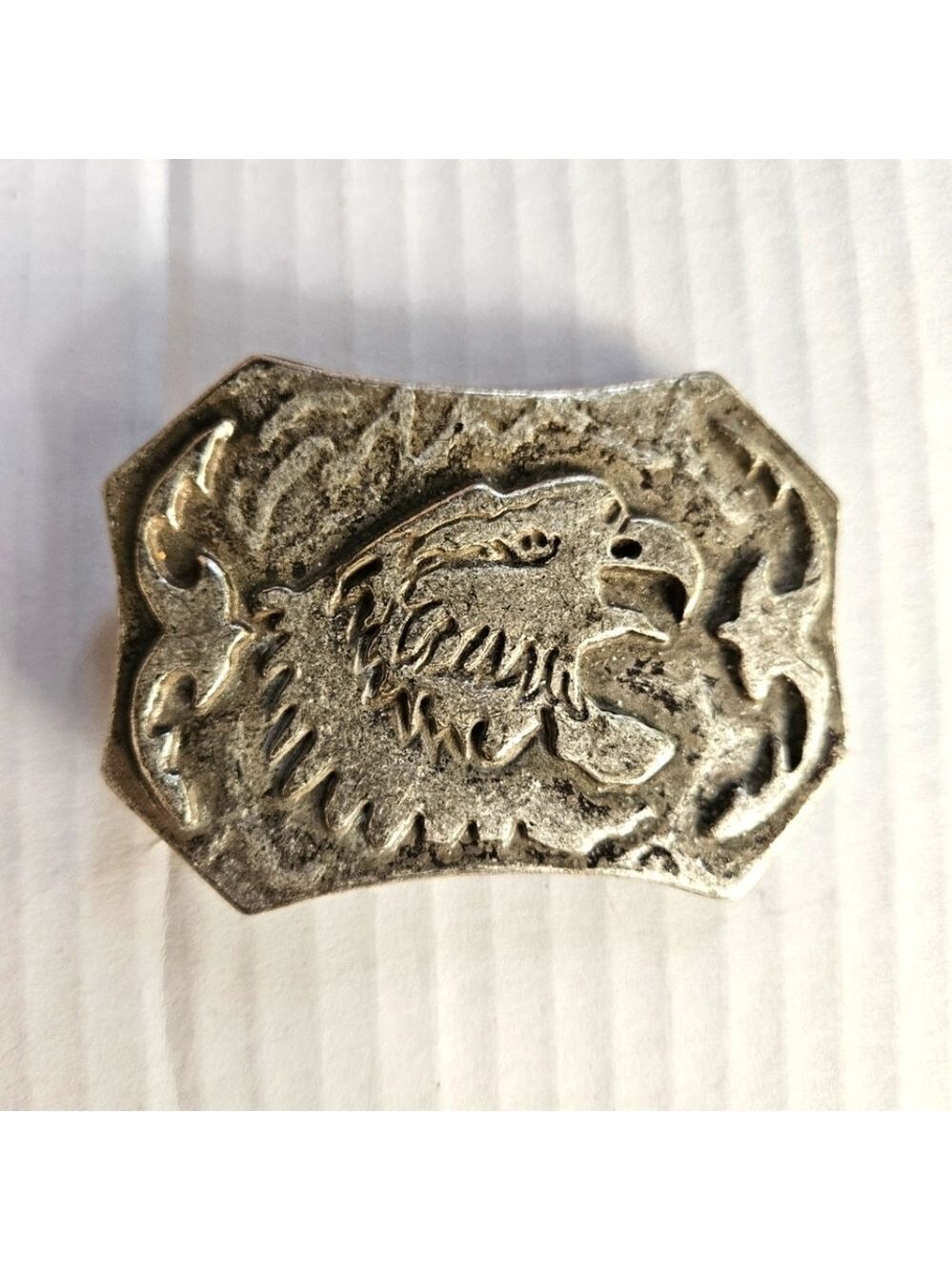 Vintage Unisex Silver-tone Metal Bald Eagle Belt Buckle (2nd Buckle)